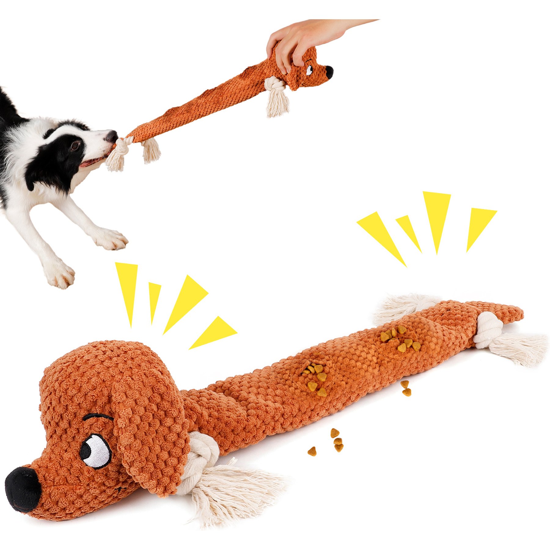 gerhui Dachshund Plush Dog Toy, Brown