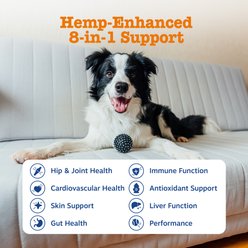 Zesty Paws Hemp Elements 8-in-1 Bites Chicken Flavored Soft Chews Multivitamin for Dogs, 90 count slide 2 of 9
