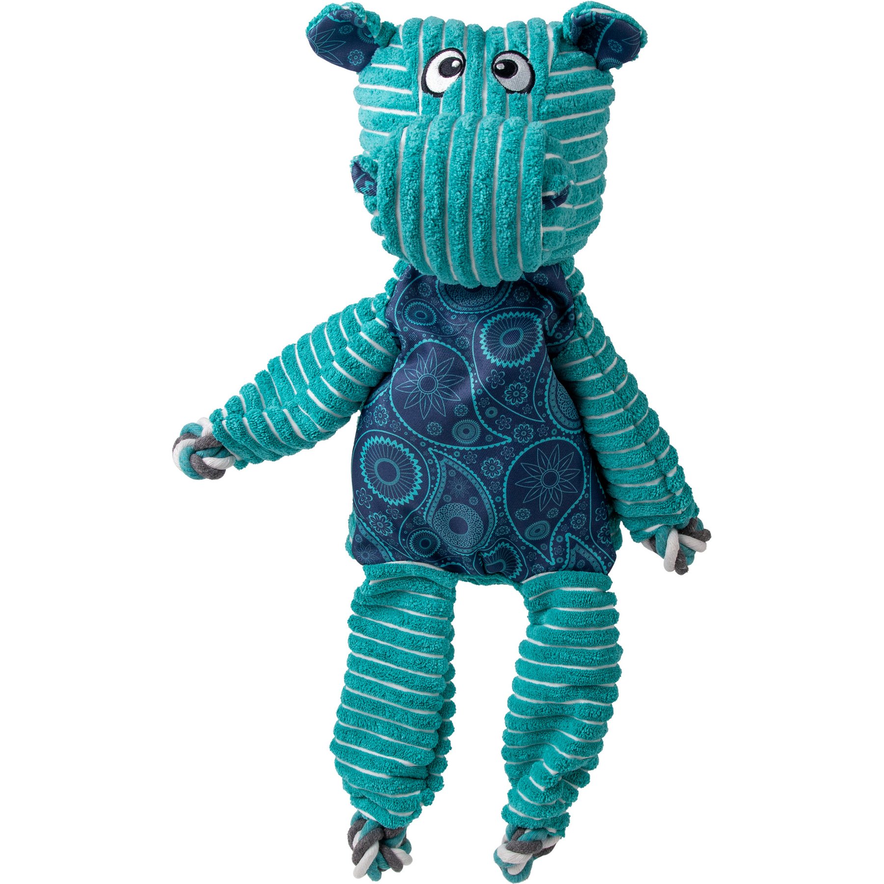 KONG Floppy Knots Hippo Jumbo Dog Toy, Teal, Jumbo