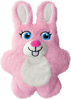 KONG Snuzzles Kiddos Bunny Tough Squeaky Dog Plush Toy, Pink
