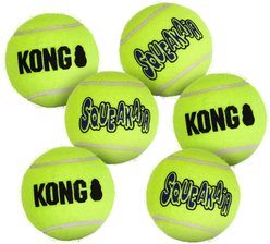 KONG SqueakAir Balls Packs Dog Toy, Medium, 6 count