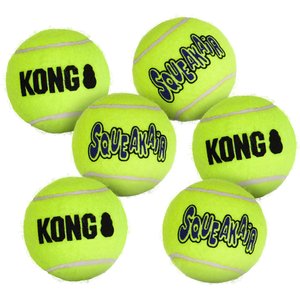 KONG SqueakAir Balls Packs Dog Toy, Medium, 6 count
