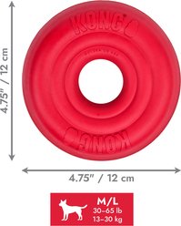 KONG Donut Dog Chew Toy, Red, Medium/Large slide 2 of 9