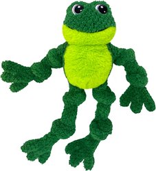 KONG Knots Frog Squeaky Dog Plush Toy, Green, Large/X-Large