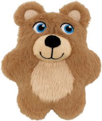 KONG Snuzzles Kiddos Teddy Bear Tough Squeaky Dog Plush Toy, Beige, Small