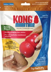 KONG Marathon Peanut Butter Recipe Grain-Free Dog Chew Medium Treats, 2 count