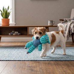 KONG Floppy Knots Hippo Tough Squeaky Plush Dog Toy, Teal, X-Small slide 2 of 7