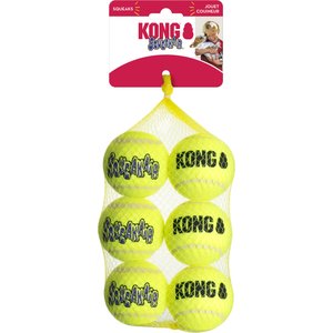 KONG SqueakAir Balls Packs Dog Toy, Medium, 6 count