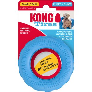 KONG Puppy Tires Dog Toy, Color Varies, Small