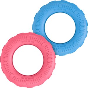 KONG Puppy Tires Dog Toy, Color Varies, Small
