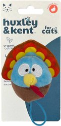 Huxley & Kent Flinger Turkey Plush Cat Toy, Blue/Brown