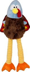 Huxley & Kent Lankies Feathertail Turkey Plush Dog Toy, Brown/Yellow, Large
