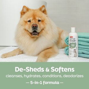Hartz True Coat Thick 5 in 1 De-Sheds & Softens with Oat Milk, Coconut Oil & Aloe Dog Shampoo, 16-fl oz bottle