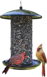 Natures Way Bird Products Midnight Metal Mesh Mixed Seed & Peanut Wild Bird Feeder, Blue, 2.75 quart, 3.9-lb