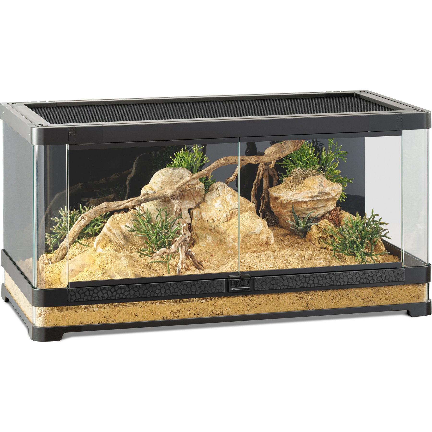 Exo Terra Vista 90 Panoramic Horizontal Reptile Terrarium, 36-in