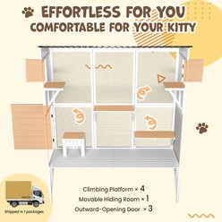 YODOLLA Catio Outdoor Cat Enclosure with Window Access, White slide 2 of 9