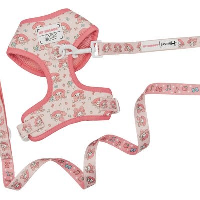 Sassy Woof Sassy Woof My Melody Dog Harness & Leash, X-Small: 14 to 19-in chest