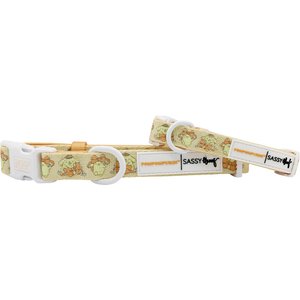 Sassy Woof Pompompurin Dog Collar, Medium: 19.7-in neck, 3/4-in wide