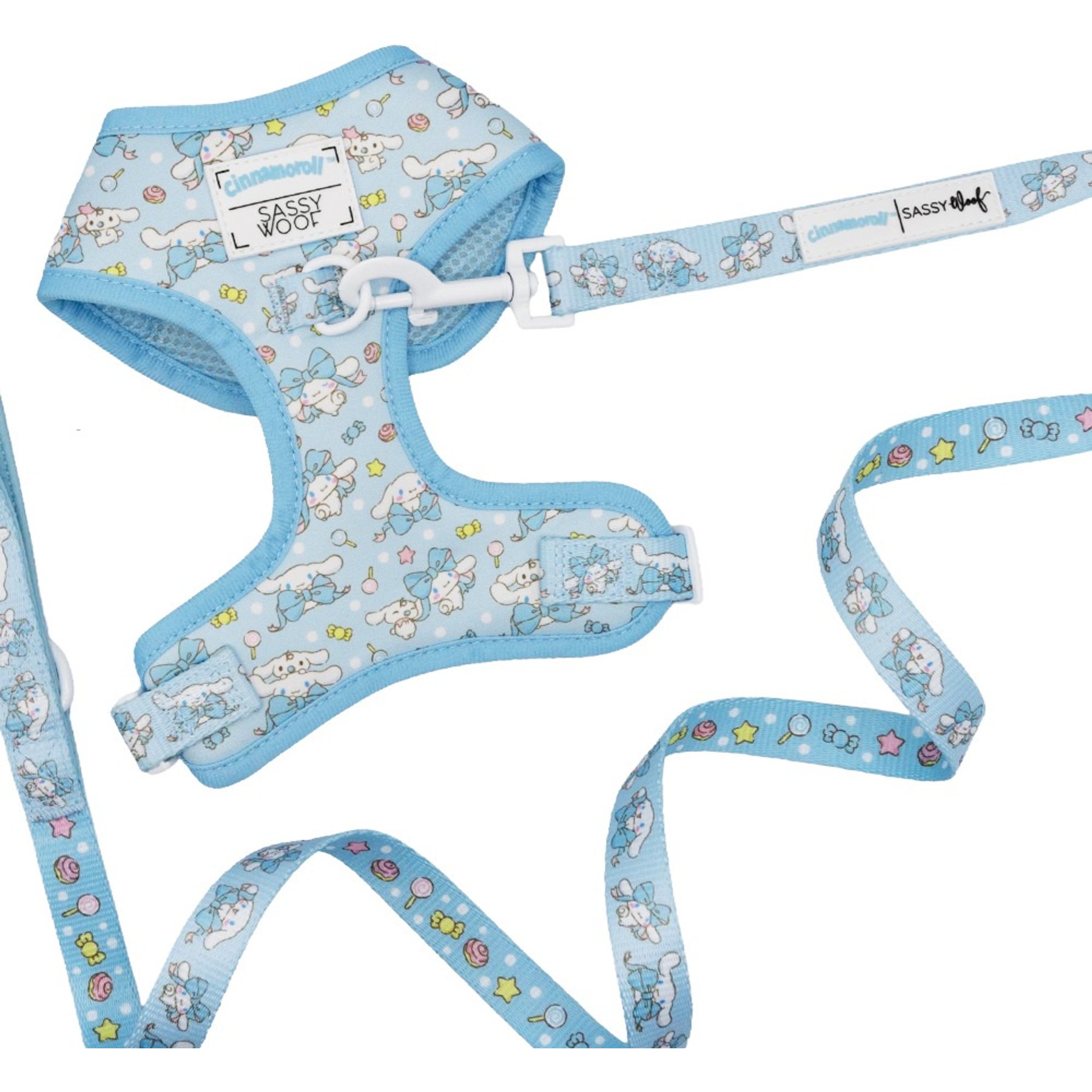 Sassy Woof Cinnamoroll Dog Harness & Leash, XX-Large: 25 to 37-in chest