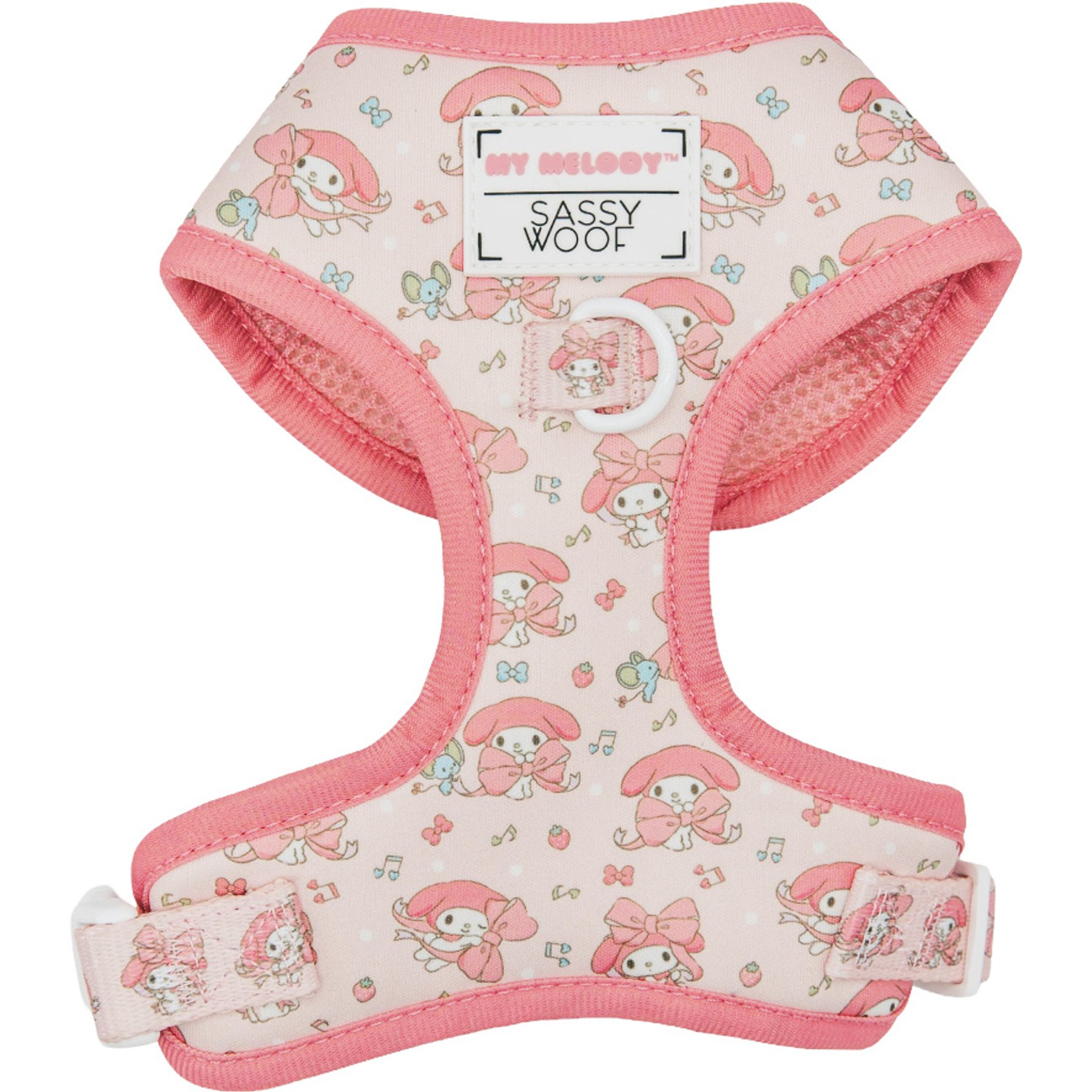 Sassy Woof My Melody Adjustable Dog Harness, X-Small: 14 to 19-in chest
