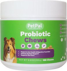 PetPal Probiotic Healthy Gut & Digestive Support Soft Chews for Dogs, 8-oz can slide 1 of 6
