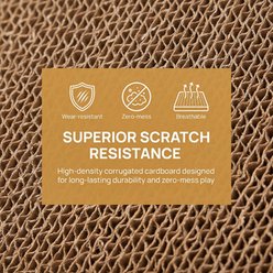 FUKUMARU Indoor L Shape Wall Mounted Carton Cat Scratching Mat with Ball Toy slide 2 of 8