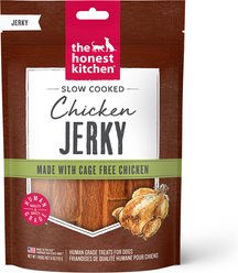 The Honest Kitchen Human Grade Slow Cooked Jerky Chicken Recipe Dog Treats, 6-oz pouch