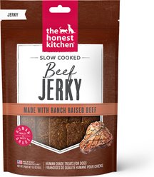 The Honest Kitchen Human Grade Slow Cooked Jerky Beef Recipe Dog Treats, 5.6-oz pouch