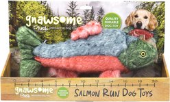 Gnawsome Durable Salmon Plush Dog Toy