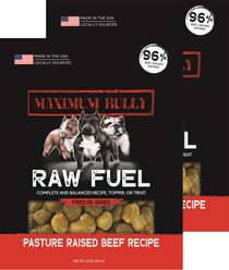 Raw Fuel Maximum Bully Pasture Raised Beef Recipe Freeze-Dried Dog Food, 32-oz bundle
