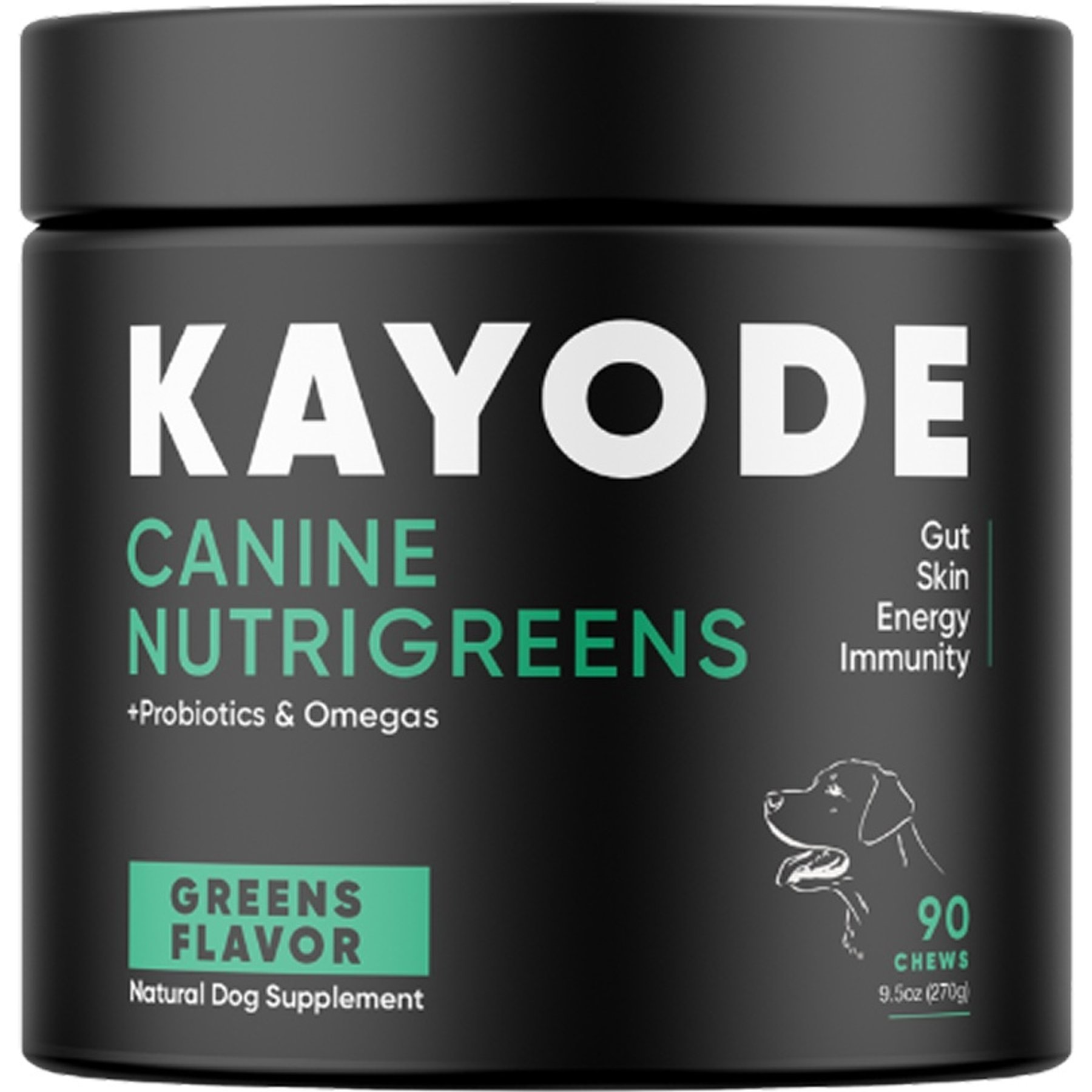 Kayode Canine NutriGreens Chews Vitamin & Probiotic Supplement for Dogs, 90 count