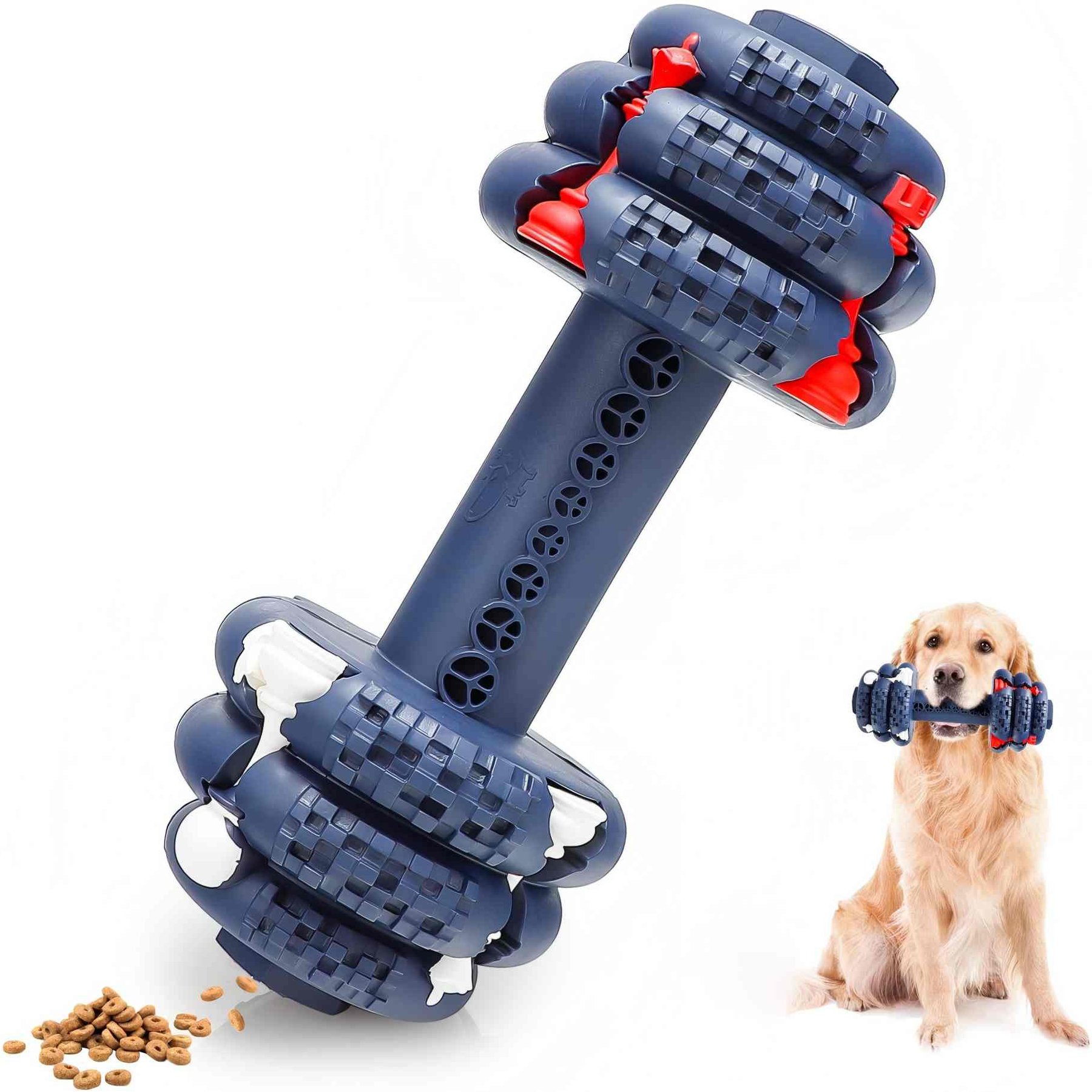 Petopia Circular Dumbbell Interactive Tough Chewer Dog Toy, Small, Blue