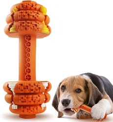 Petopia Circular Dumbbell Interactive Tough Chewer Dog Toy, Large, Orange
