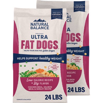 Natural Balance Natural Balance Original Ultra Fat Dogs Chicken & Salmon Formula Low Calorie Weight Management Dry Dog Food, 48-lb bundle