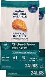 Natural Balance Limited Ingredient Chicken & Brown Rice Recipe Dry Dog Food, 48-lb bundle
