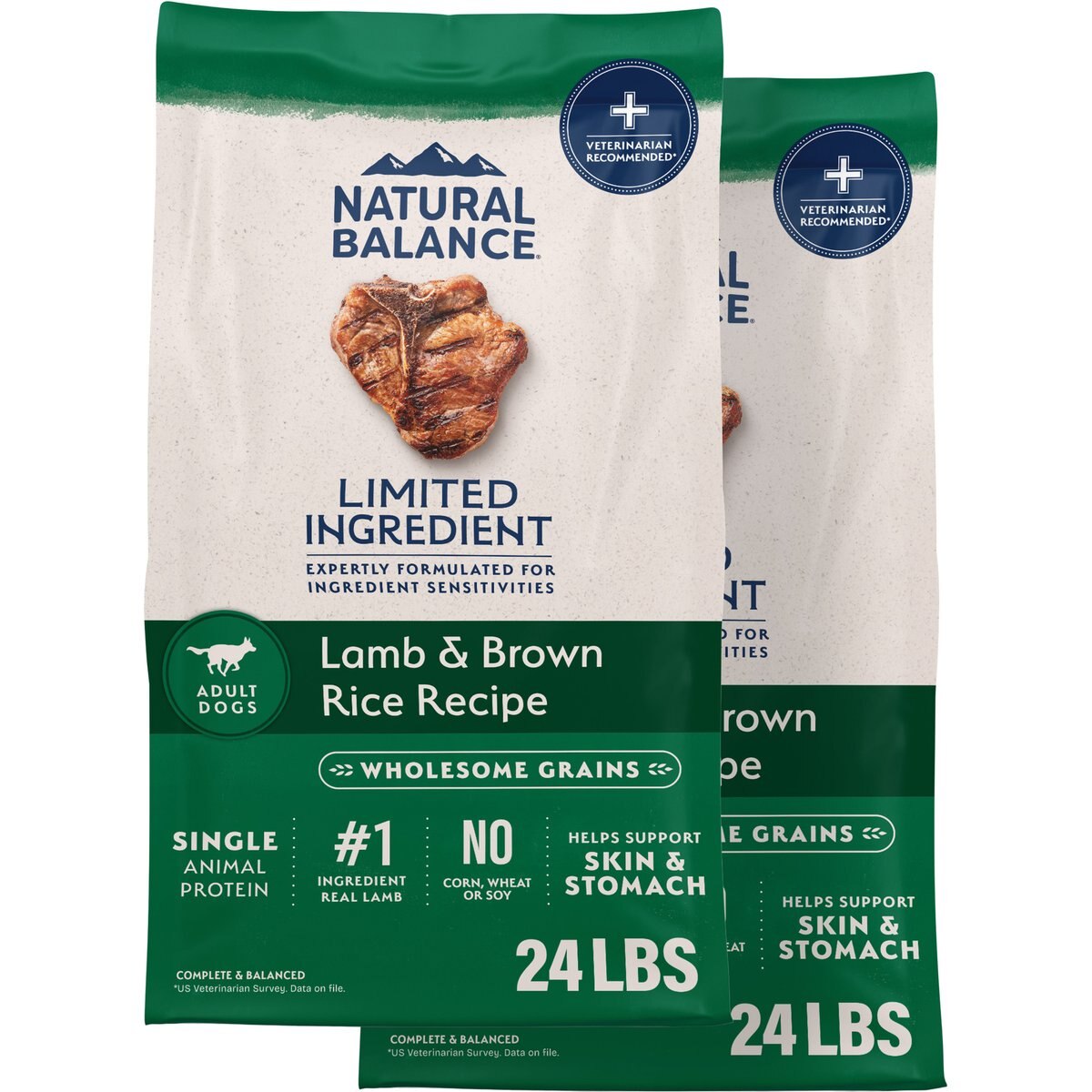 Natural Balance Limited Ingredient Lamb & Brown Rice Recipe Dry Dog Food, 48-lb bundle