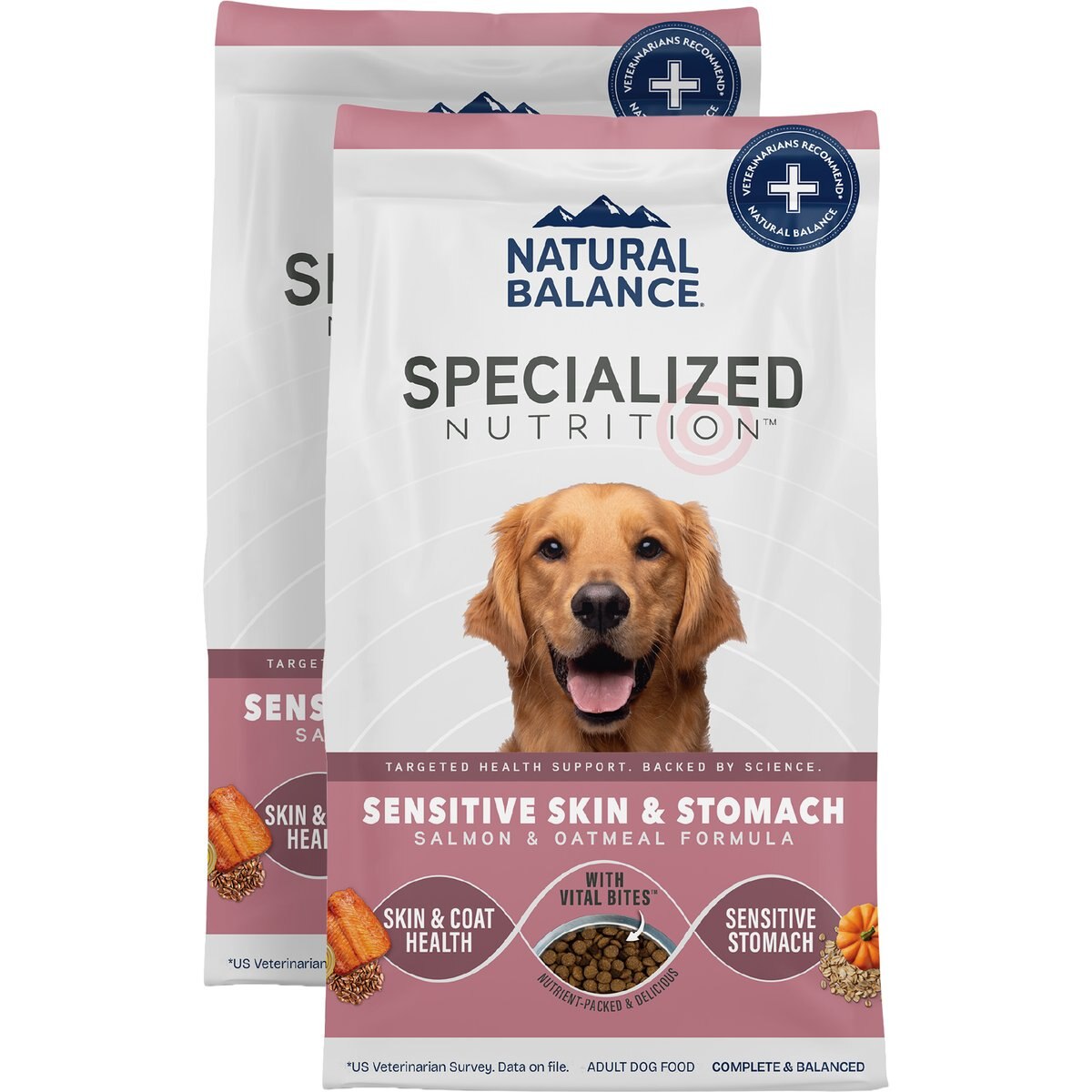 Natural Balance Specialized Nutrition Sensitive Skin & Stomach Adult Salmon & Oatmeal Formula Dry Dog Food, 44-lb bundle