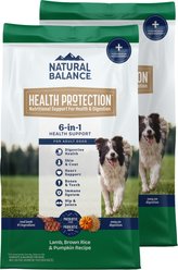 Natural Balance Health Protection Adult Real Lamb, Brown Rice & Pumpkin Dry Dog Food, 48-lb bundle slide 1 of 9