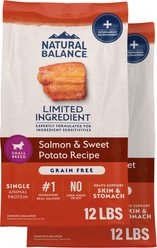 Natural Balance Limited Ingredient Grain-Free Salmon & Sweet Potato Small Breed Bites Recipe Dry Dog Food, 24-lb bundle