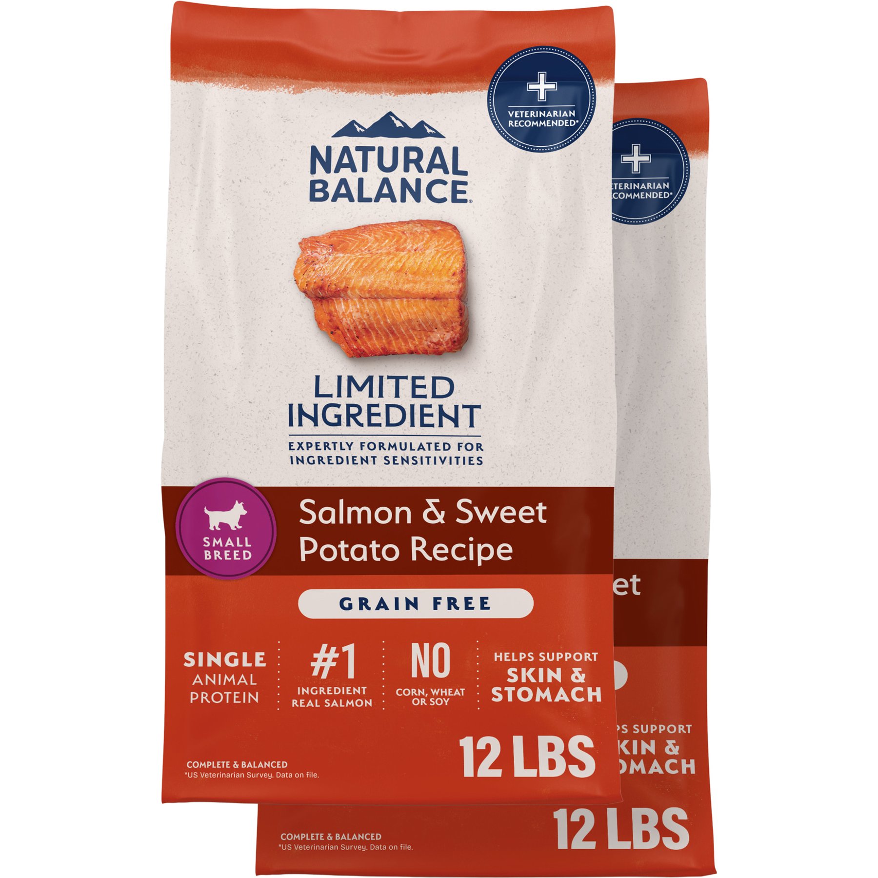 Natural Balance Limited Ingredient Grain-Free Salmon & Sweet Potato Small Breed Bites Recipe Dry Dog Food, 24-lb bundle