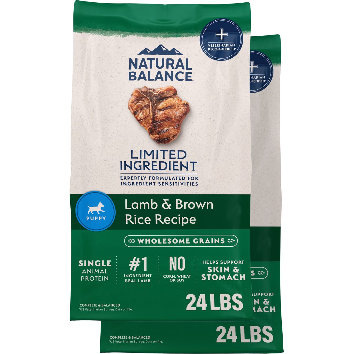 Natural Balance Limited Ingredient Lamb & Brown Rice Puppy Recipe Dry Dog Food, 48-lb bundle
