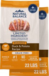 Natural Balance Limited Ingredient Reserve Grain-Free Duck & Potato Recipe Dry Dog Food, 44-lb bundle