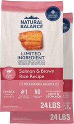 Natural Balance Limited Ingredient Salmon & Brown Rice Recipe Dry Dog Food, 48-lb bundle