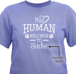 PGS This Human Belongs to T-Shirt, Violet, X-Large slide 2 of 2