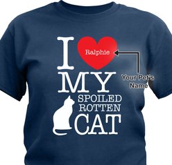 PGS I Love My Spoiled Cat T-Shirt, Navy, XX-Large slide 2 of 2