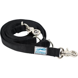 TUFF MUTT Hands-Free Bungee Leash, Gray & Coral - Chewy.com
