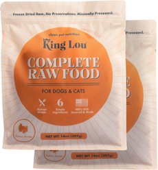 King Lou Complete Raw Food Turkey Freeze-Dried Dog Food, 28-lb bundle