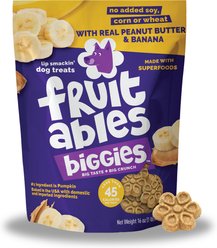 Fruitables Biggies with Real Peanut Butter & Banana Dog Treats, 16-oz bag