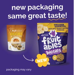 Fruitables Biggies with Real Peanut Butter & Banana Dog Treats, 16-oz bag slide 2 of 9
