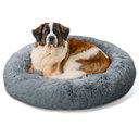 Best Friends by Sheri The Original Calming Shag Fur Donut Cuddler Cat & Dog Bed, Grey, X-Large